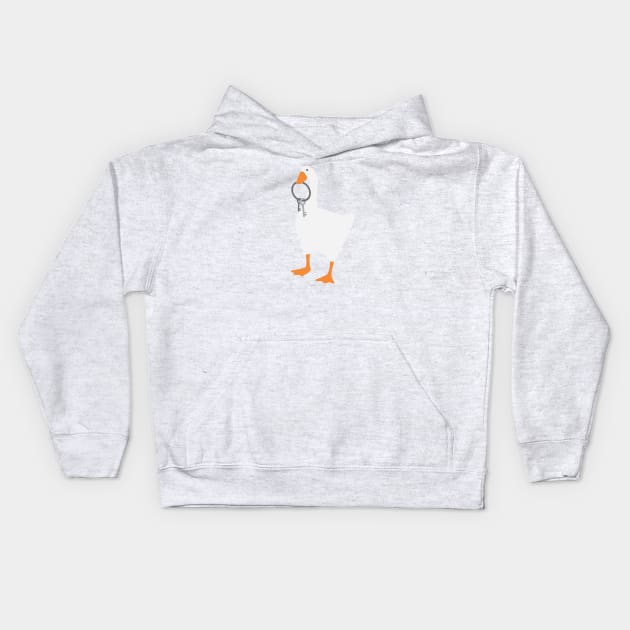 goose with keys Kids Hoodie by Vicener